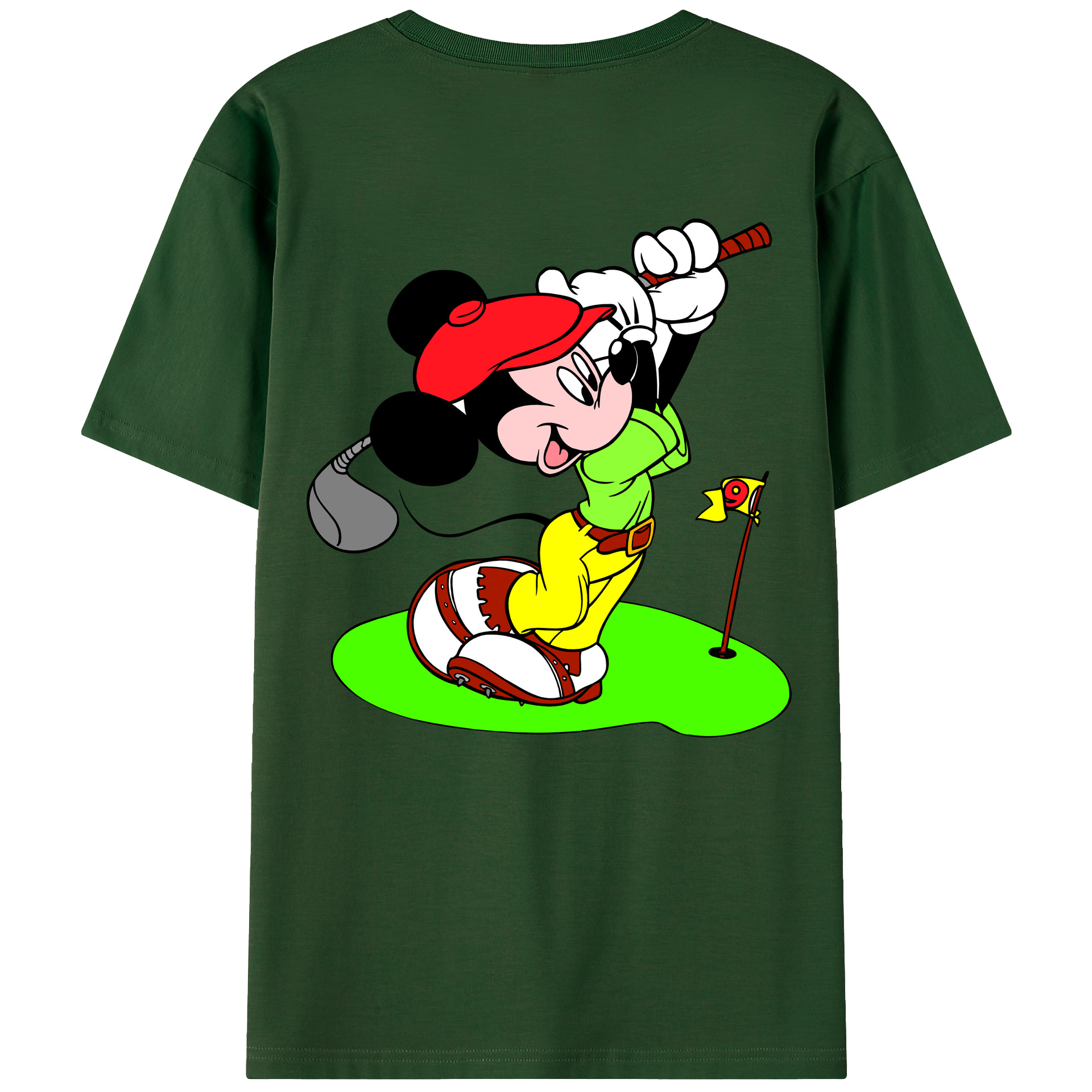 （画像用） ミッキーマウス Mickey Mouse 綿100％半袖Tシャツ（背面プリント）